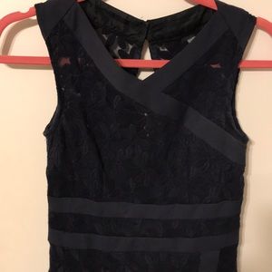 Nanette Lepore Navy Lace Zip up Dress